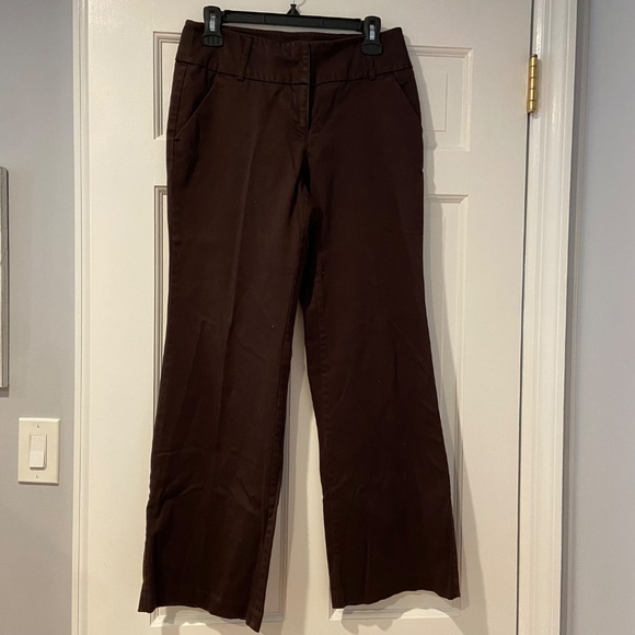 New York & Company Brown Wide-Leg Trousers – Size 4, Cotton Blend - Picture 6 of 8